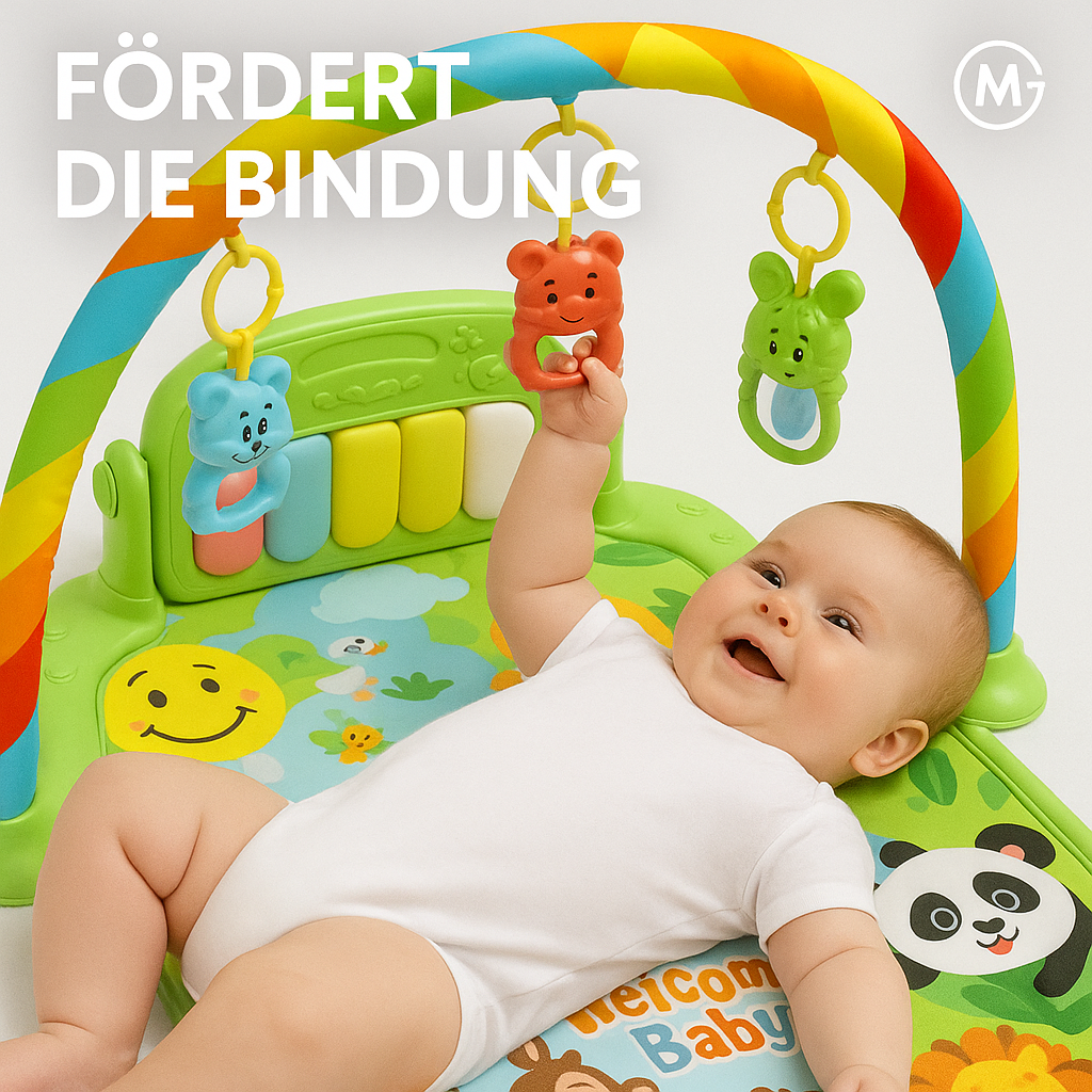 Baby Spieldecke mit Klavier 0-36M Musik Krabbeldecke Spielbogen DE.