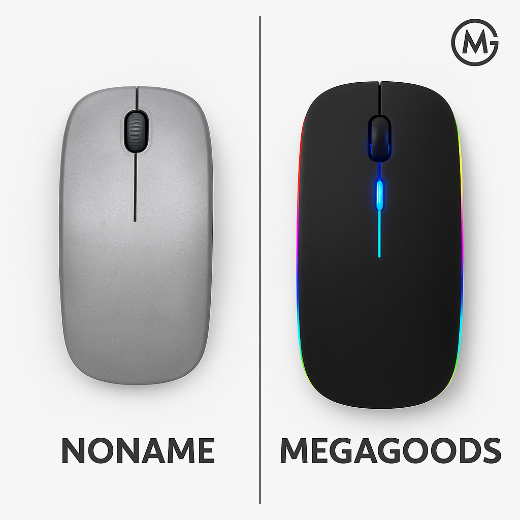RGB Wireless Gaming Maus Bluetooth wiederaufladbar LED 3600 DPI DE.