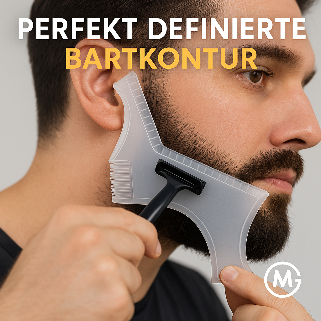 Bartstyling Schablone Kamm flexibel leicht für perfekte Konturen DE.