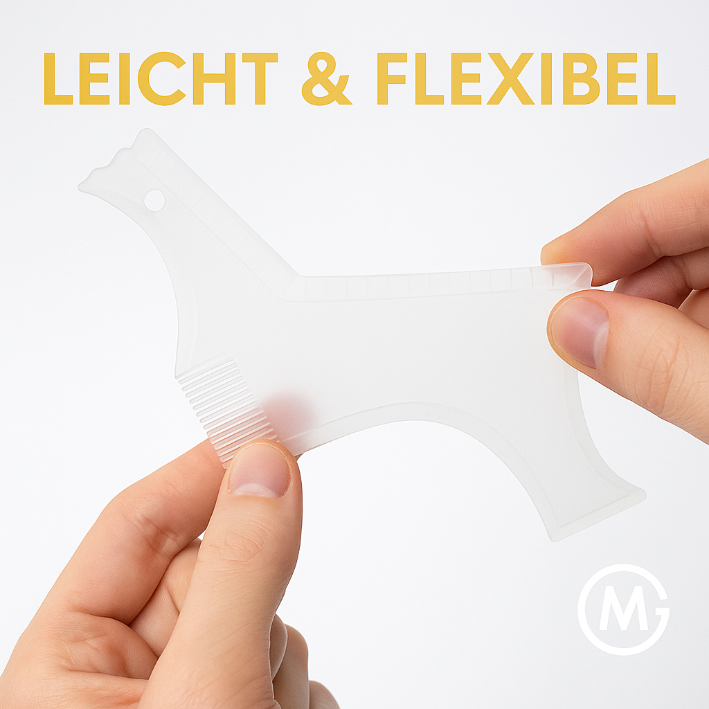 Bartstyling Schablone Kamm flexibel leicht für perfekte Konturen DE.