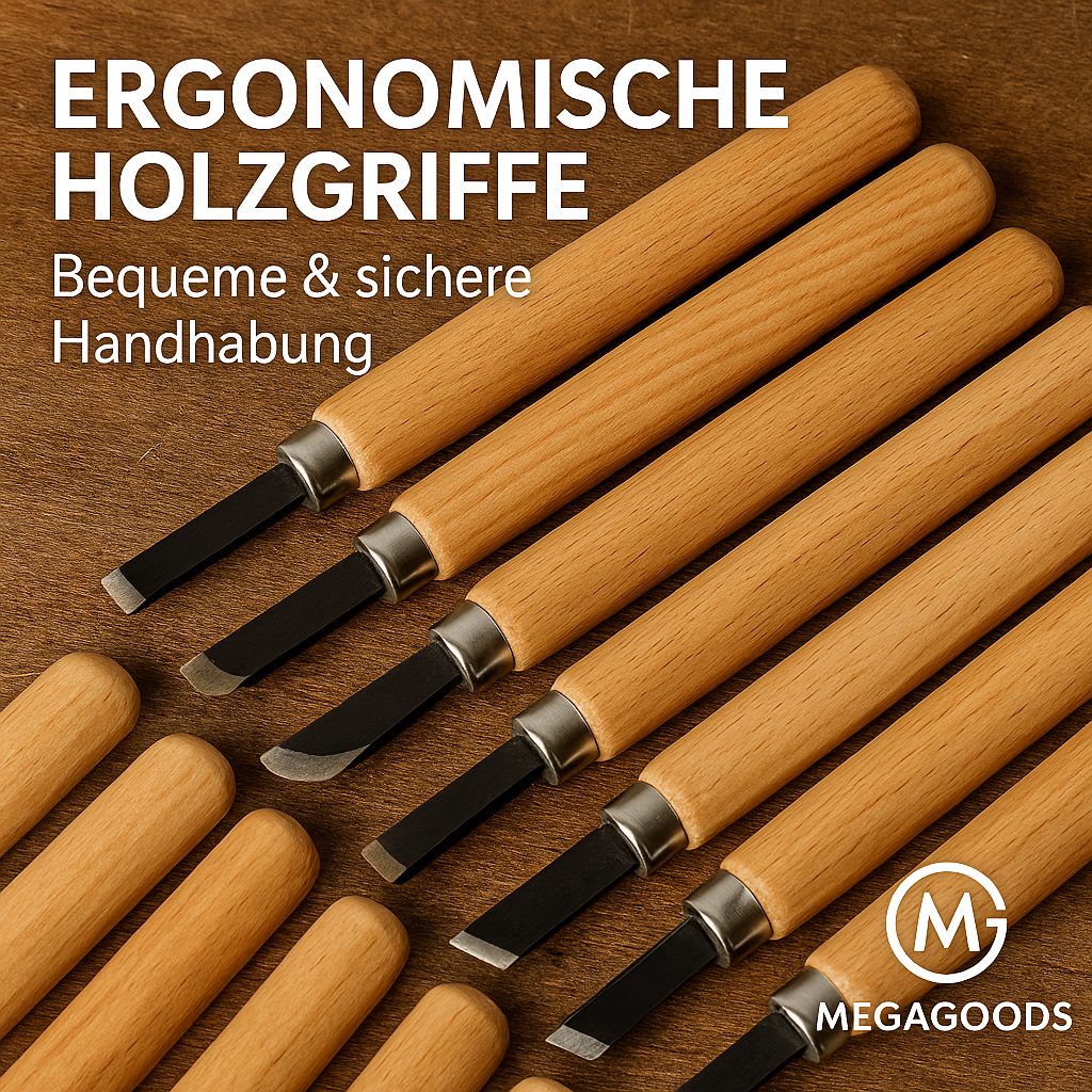 12tlg Holzschnitzwerkzeug Set für DIY Holzarbeiten und Detailarbeit DE.