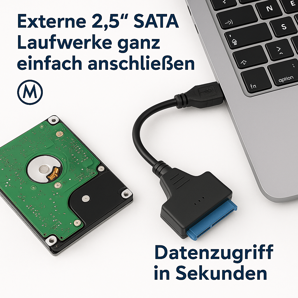 SATA auf USB 3.0 Adapterkabel 6 Gbps für 2,5" HDD SSD DE.