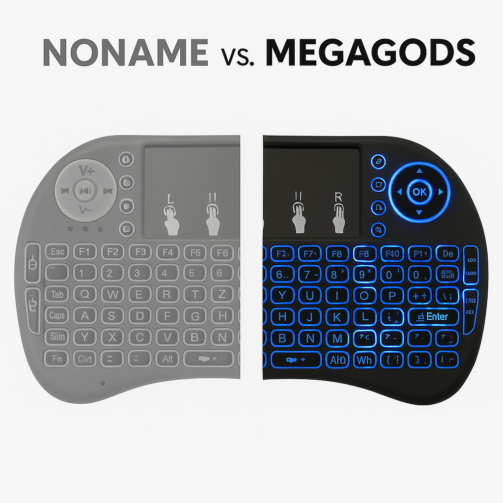 2.4G Air Mouse Touchpad Tastatur i8 beleuchtet PC Android TV DE.