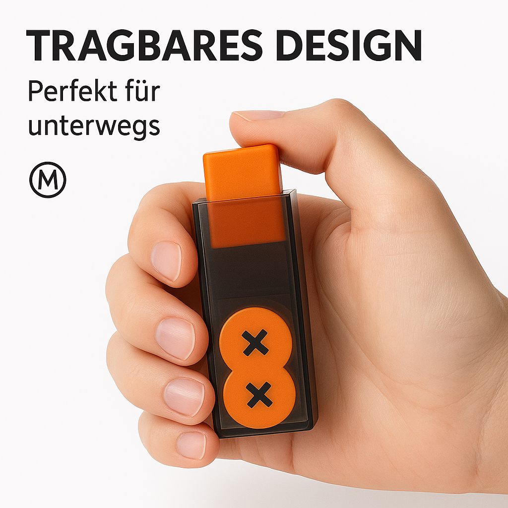Tragbarer Zahnseide-Spender mit 10 Stk automatisch auswerfbarer Zahnseide DE.