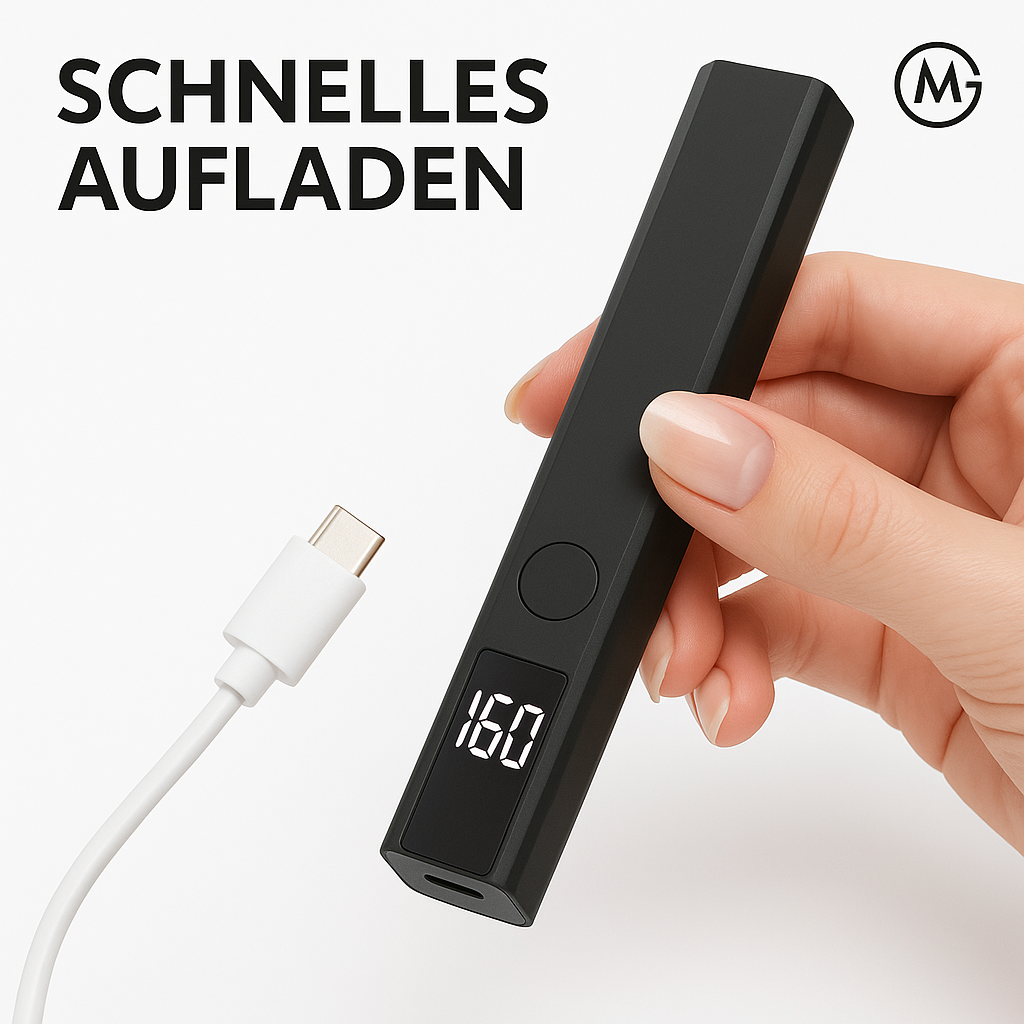 Mini UV-Nagellampe LED Display tragbar Gel Aushärtung 2 Timer DE.