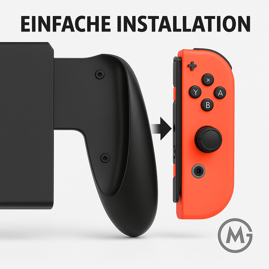 Gaming-Griffhalter für Nintendo Switch Joy-Con rutschfest DE.