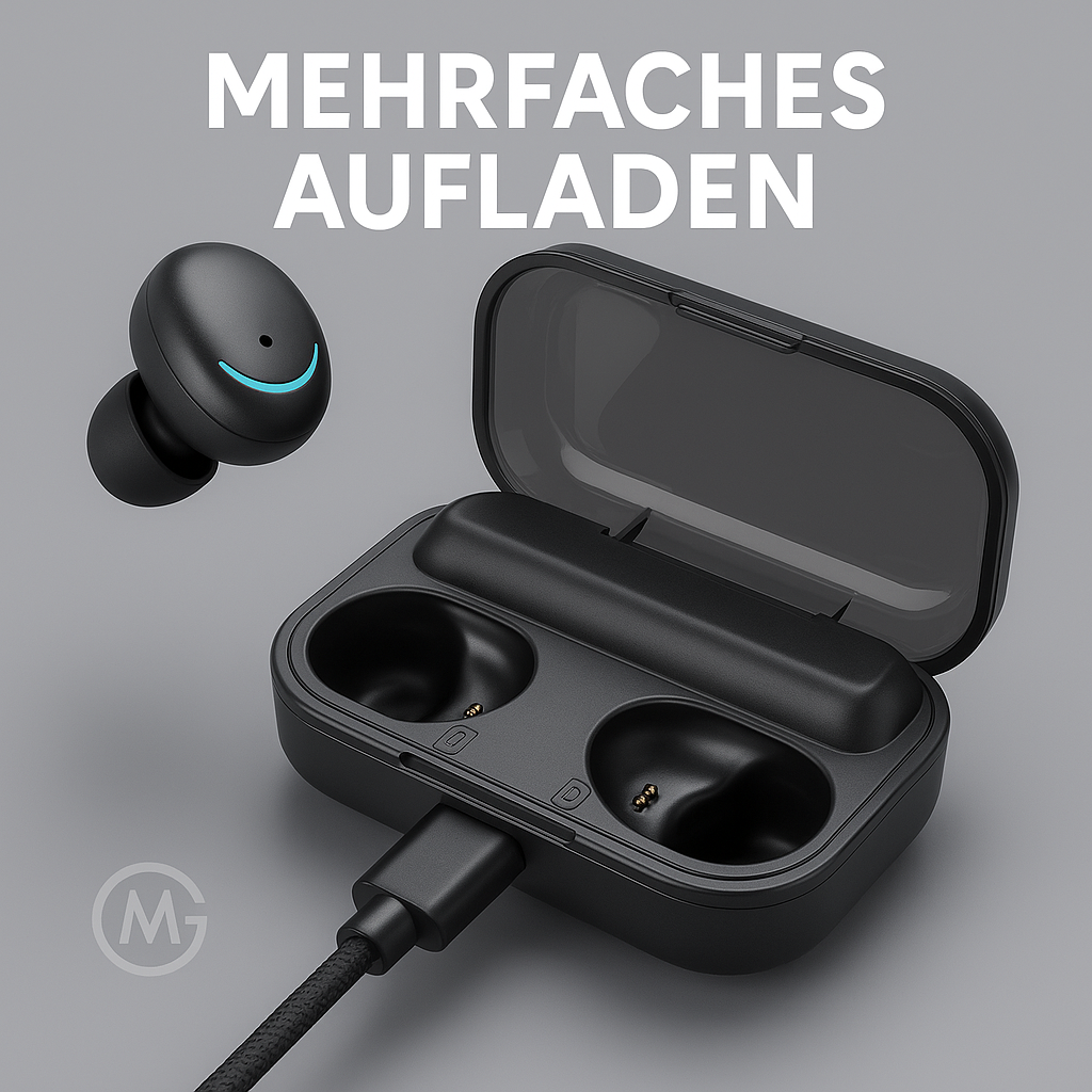 Kabellose Bluetooth Kopfhörer TWS In-Ear wasserdicht mit Display DE.