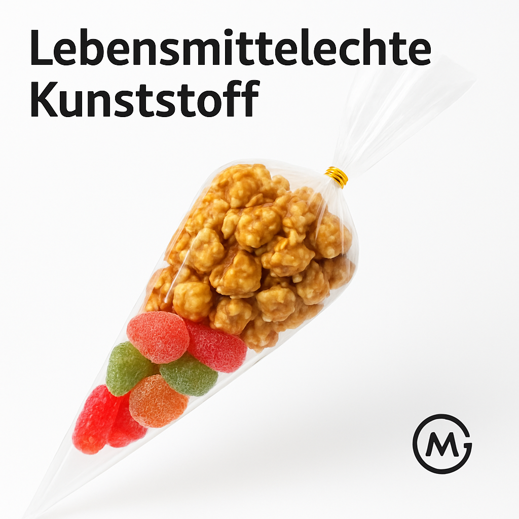 50 Stück transparente Kegelbeutel Süßigkeiten Popcorn Party DE.