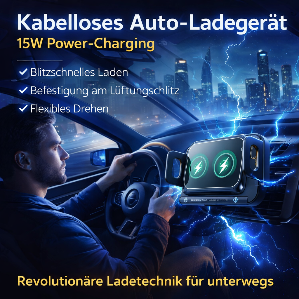 NOVIX™ KFZ Handyhalterung Auto für Samsung Z Fold 7/6/5/4 kabellos 90° drehbar