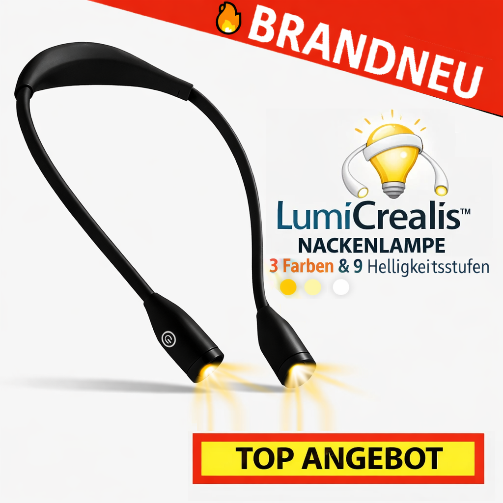 LumiCrealis™ Nackenlampe Umhängelampe Leselampe - perfekt fürs Stricken & Lesen