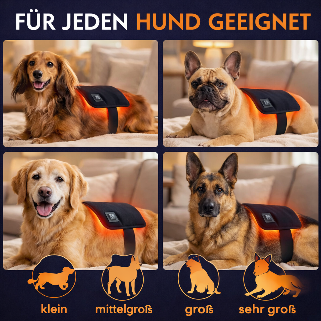 PawHeat™ Rotlicht Therapiematte perfekt für Hunde mit Arthrose & Rückenproblemen