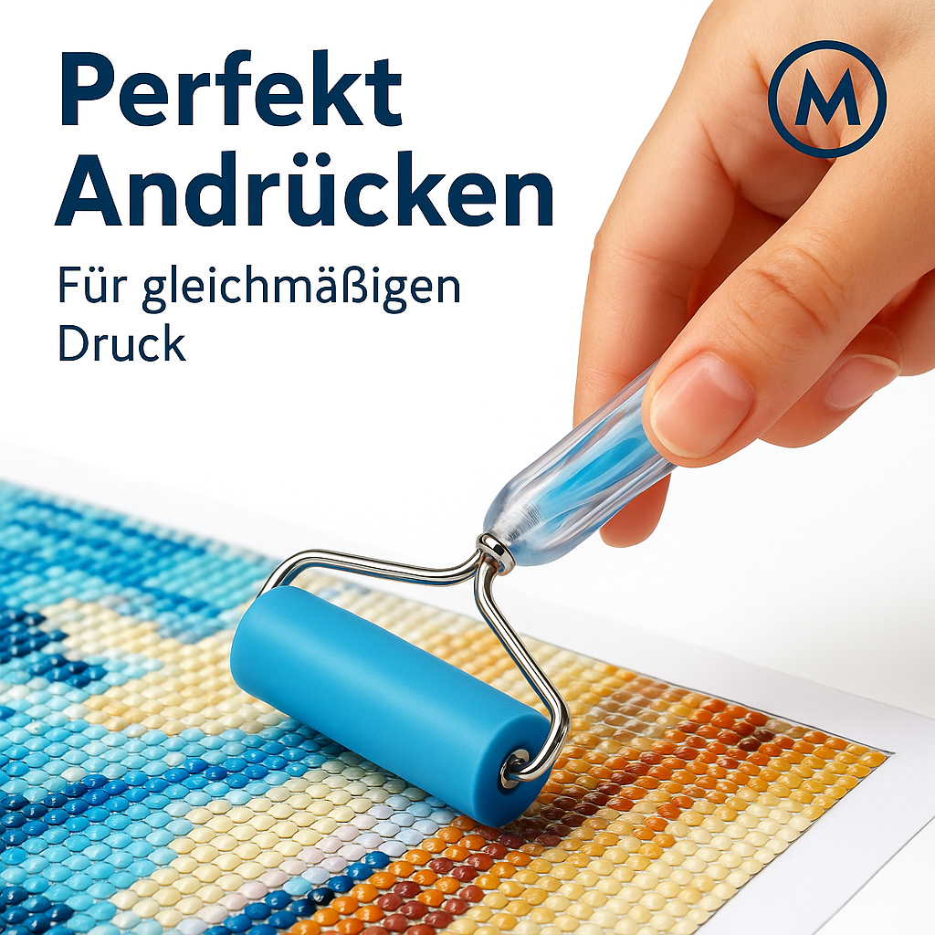 Diamond Painting Walze Werkzeug für gleichmäßiges Andrücken DE.