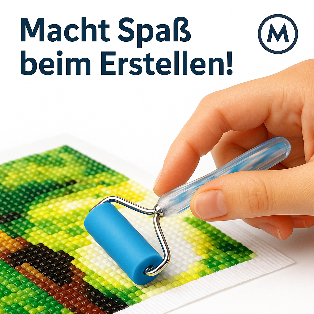 Diamond Painting Walze Werkzeug für gleichmäßiges Andrücken DE.
