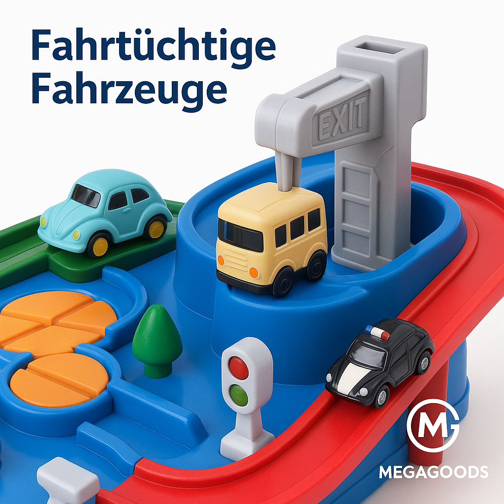 Rennbahn Spielset Kinder Interaktives Abenteuer Mechanisch DE.