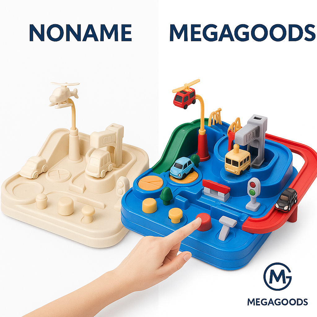 Rennbahn Spielset Kinder Interaktives Abenteuer Mechanisch DE.