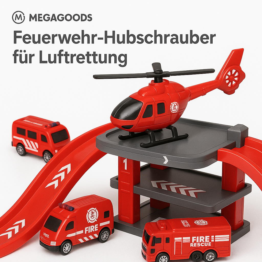 Parkhaus Spielset Kinder Feuerwehr Rettungsstation Autos DE.