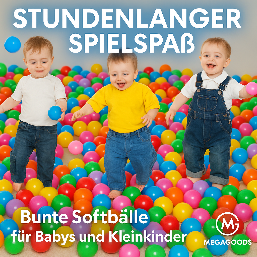 100x Bunte Softbälle für Kinder Outdoor Pool Spielzeug DE.