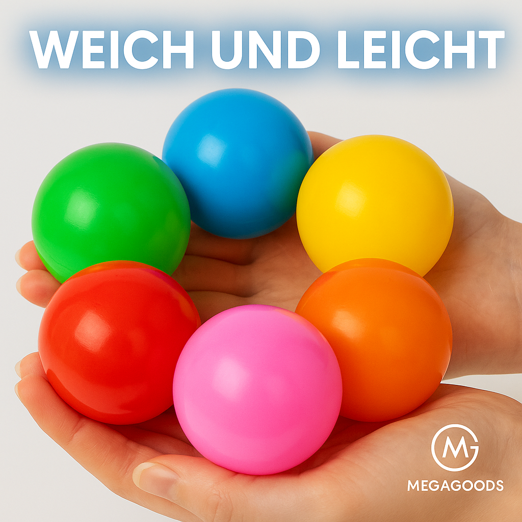 100x Bunte Softbälle für Kinder Outdoor Pool Spielzeug DE.