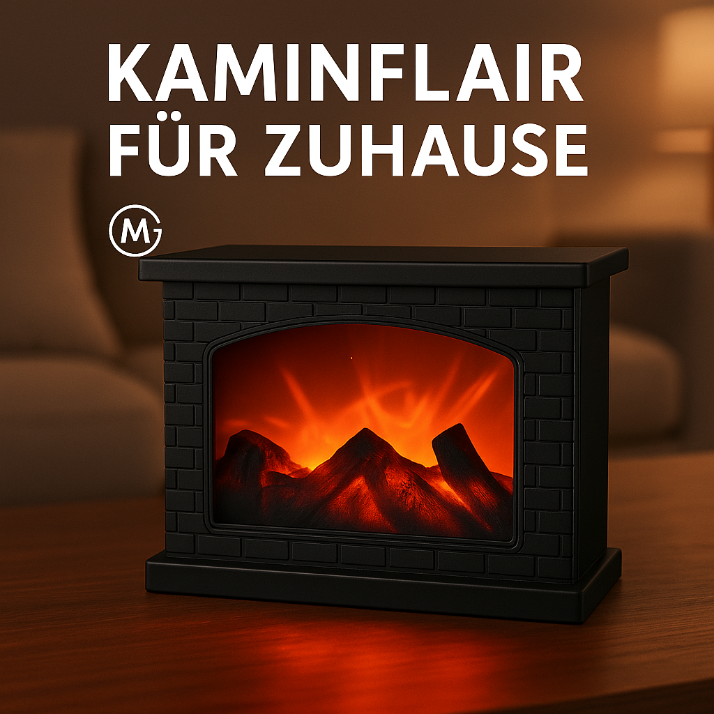 Kamin Flammenlicht LED Lampe Holzkohle Feuerstelle Batterie DE.