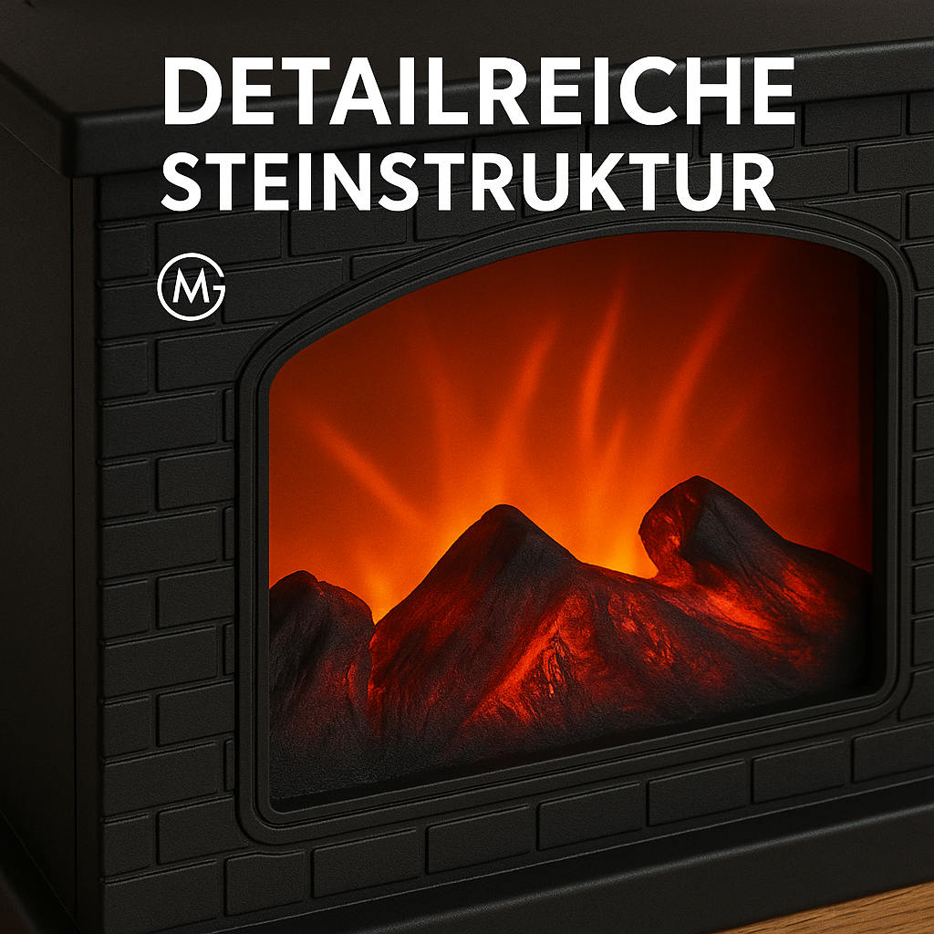 Kamin Flammenlicht LED Lampe Holzkohle Feuerstelle Batterie DE.