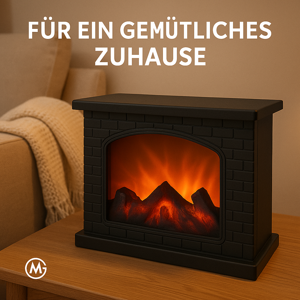 Kamin Flammenlicht LED Lampe Holzkohle Feuerstelle Batterie DE.