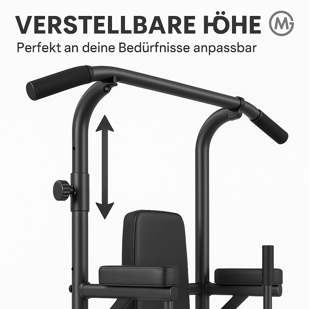 Power Tower Dip Station Klimmzug Ständer Home Gym Krafttraining DE.