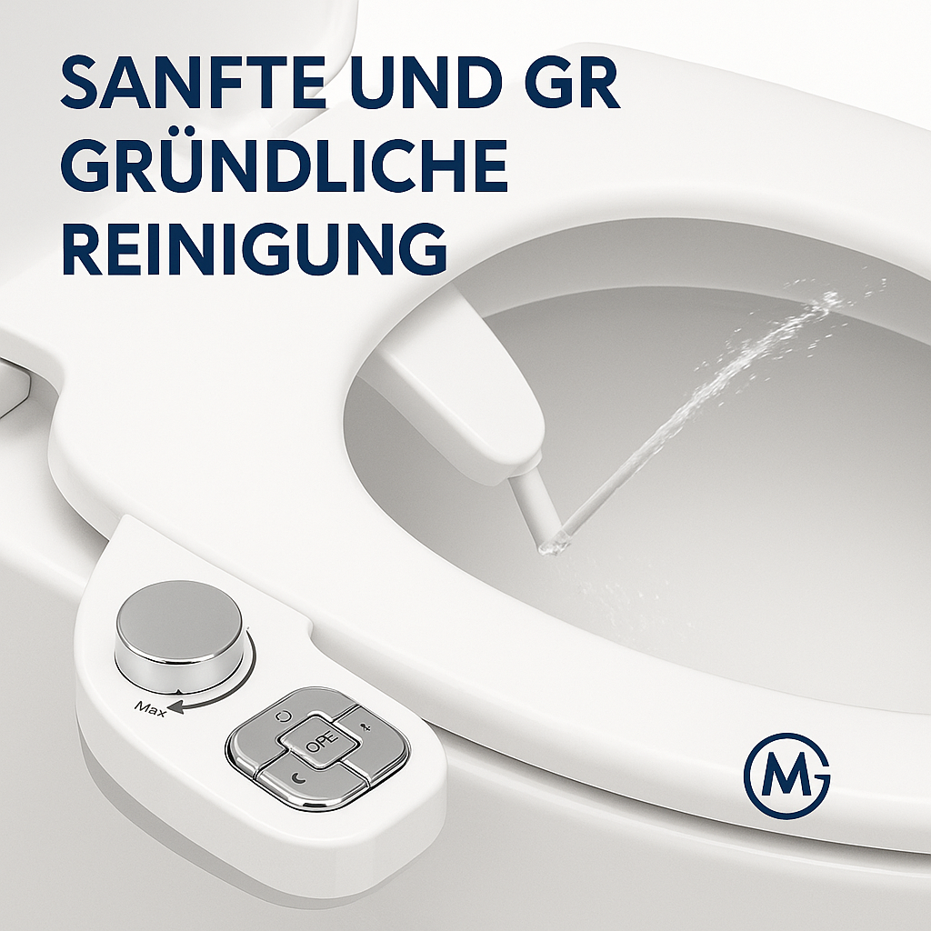 SAMODRA Bidet Aufsatz WC Selbstreinigung Frischwasser Dualdüse DE.