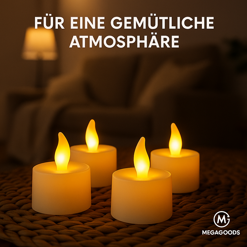 LED Kerzen 6er-Set flackernd mit Fernbedienung für Hochzeit DE.