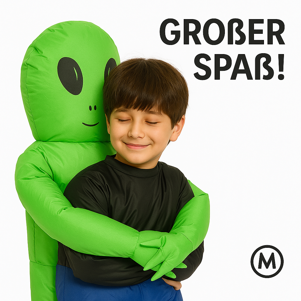 ET Alien Aufblasbares Kostüm Monster Cosplay Kinder DE.