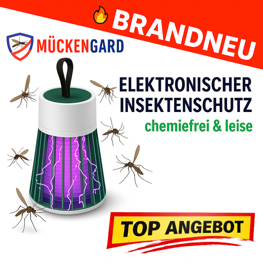 Mückengard™ Insektenvernichter – Leise, chemiefrei & effektiv gegen Mücken & Co.
