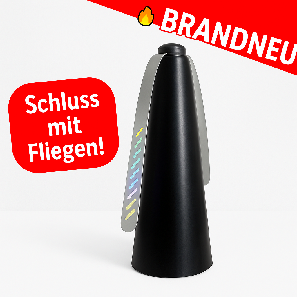 Fliegenabwehr Ventilator Tischgerät Insektenschutz geräuschlos für drinnen & draußen