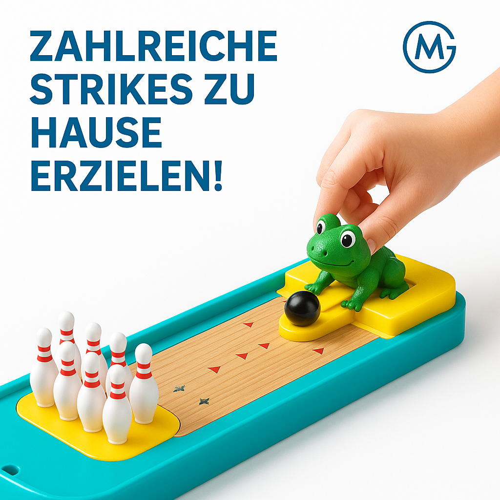 Mini-Bowling Set Tischspiel Kinder Erwachsene Indoor Spaß DE.