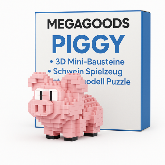 3D Mini-Bausteine Schwein Spielzeug Set Tiermodell Puzzle DE.