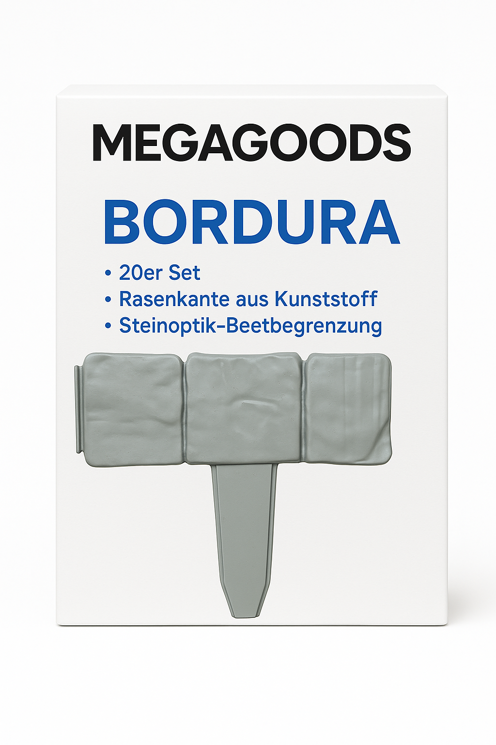 20er Set Rasenkante Kunststoff Steinoptik Beetbegrenzung Garten DE.