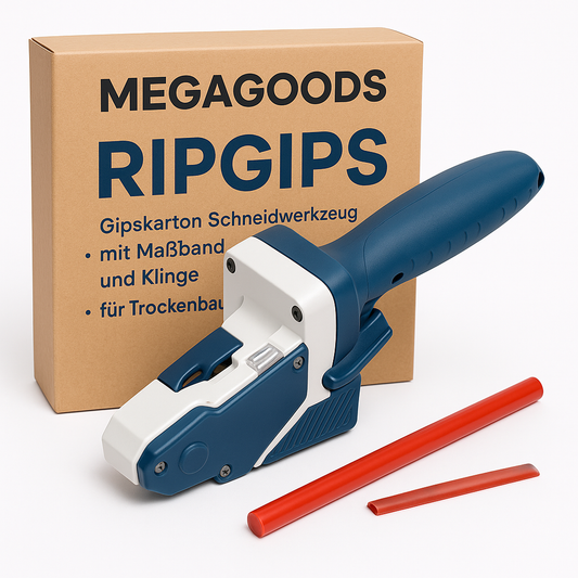 Gipskarton Schneidwerkzeug mit Maßband und Klinge für Trockenbau DE.