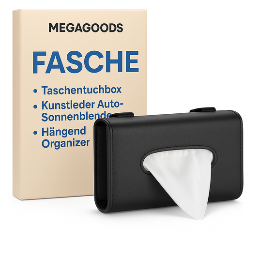 Taschentuchbox Kunstleder Auto Sonnenblende Hängend Organizer DE.