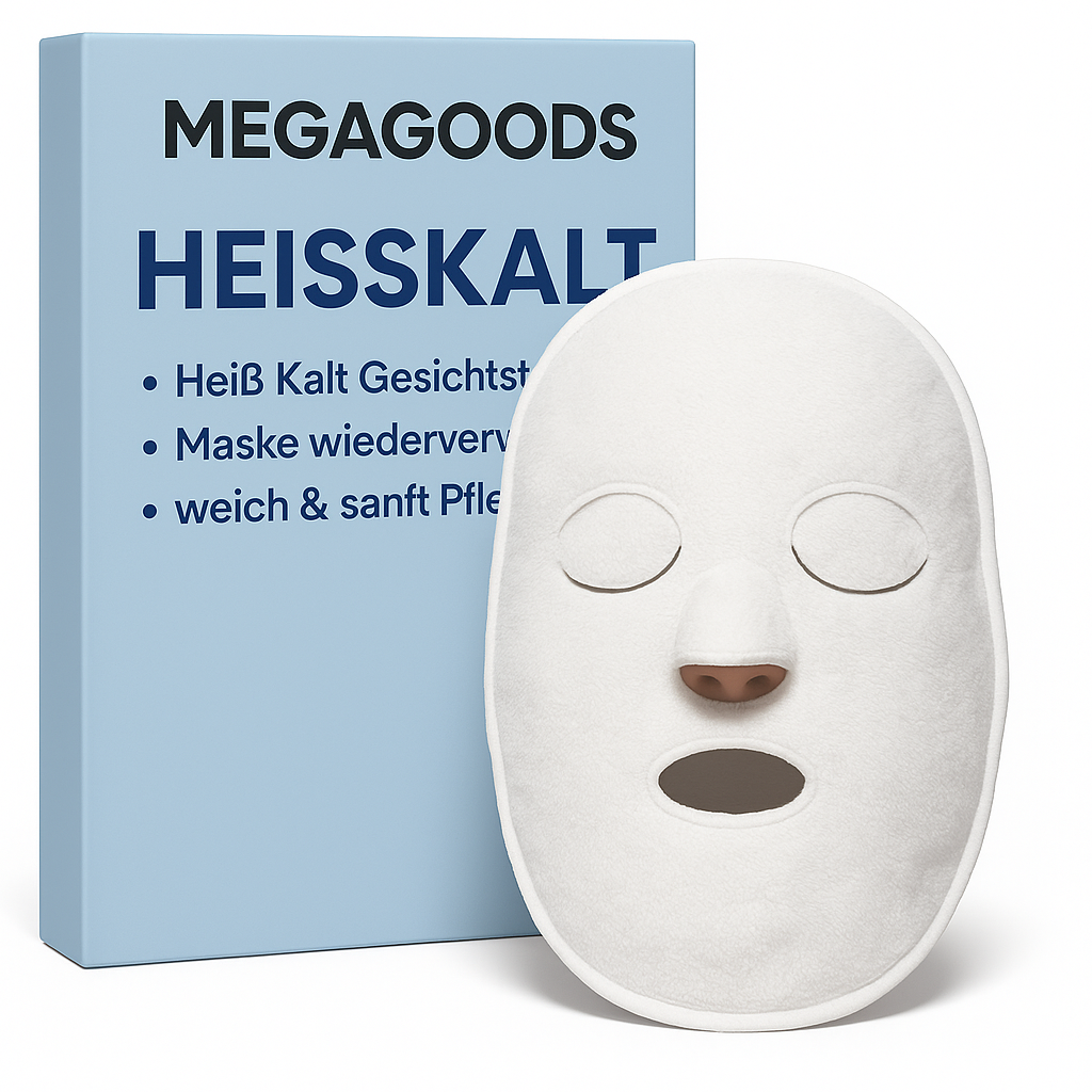 Heiß Kalt Gesichtstuch Maske wiederverwendbar weich sanft Pflege DE.