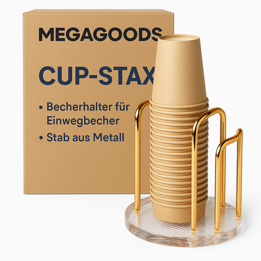 Becherhalter für Einwegbecher mit Stab aus Metall Wohnzimmer DE.