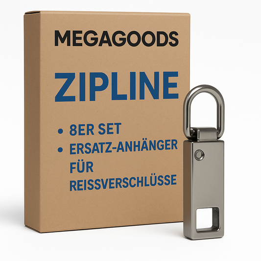 8er Set Zipper Ersatz-Anhänger bunt für Rucksack Jeans Nähzubehör DE.