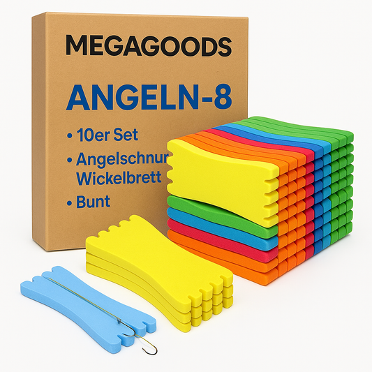 10er Set Angelschnur Wickelbrett Rig Halter Zubehören bunt DE.