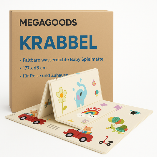 Faltbare wasserdichte Baby Spielmatte 177x63 cm Reise & Zuhause DE.