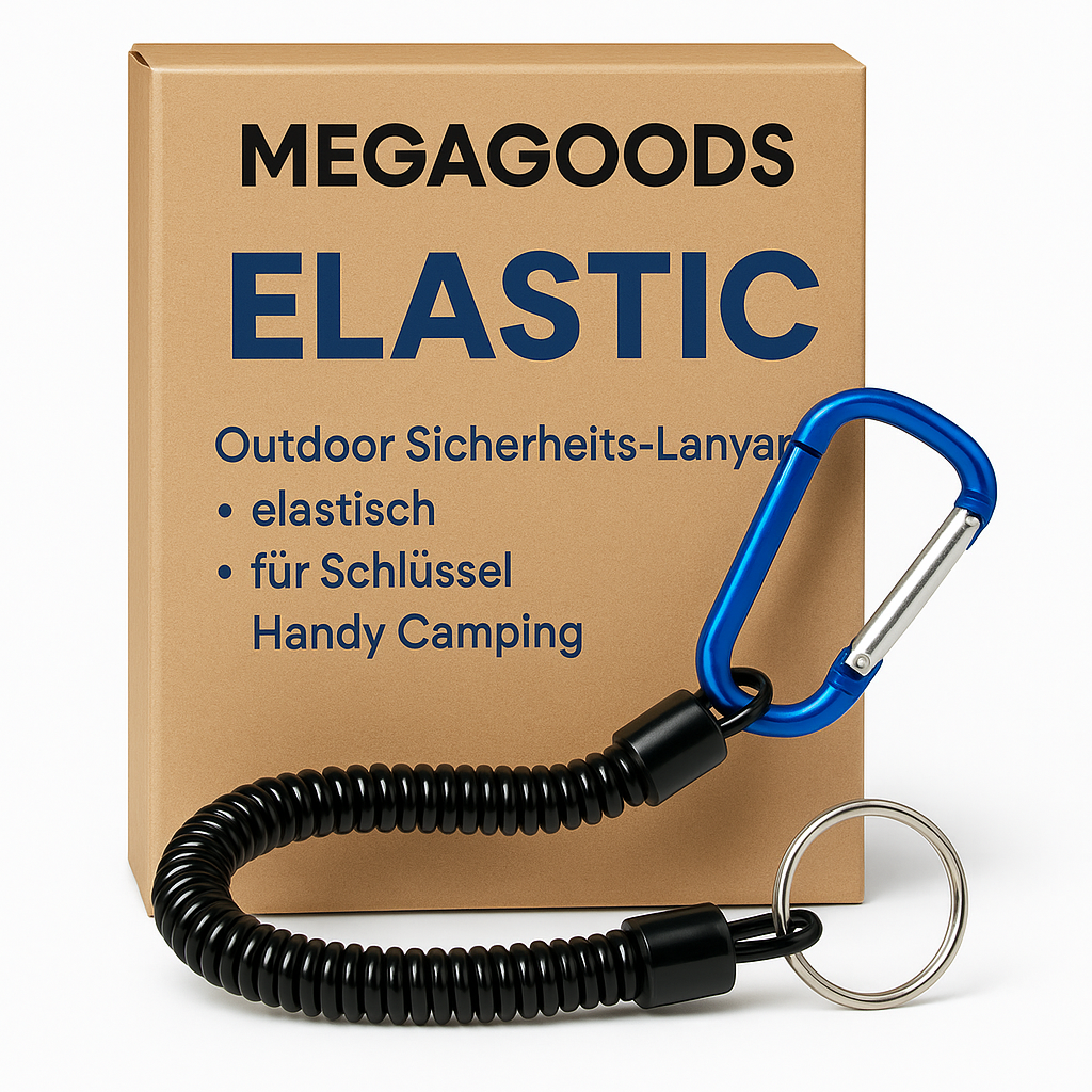 Outdoor Sicherheits-Lanyard elastisch für Schlüssel Handy Camping DE.