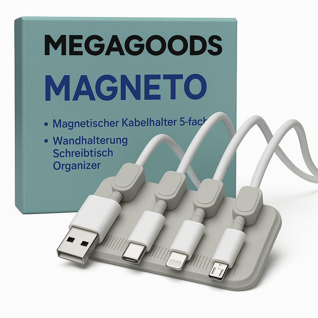 Magnetischer Kabelhalter 5-fach Wandhalterung Schreibtisch Organizer DE.