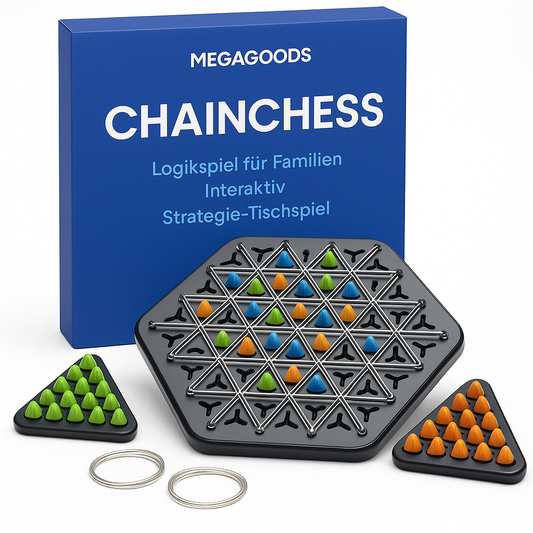 Kettenschach Logikspiel für Familien Interaktiv Strategie Tischspiel DE.