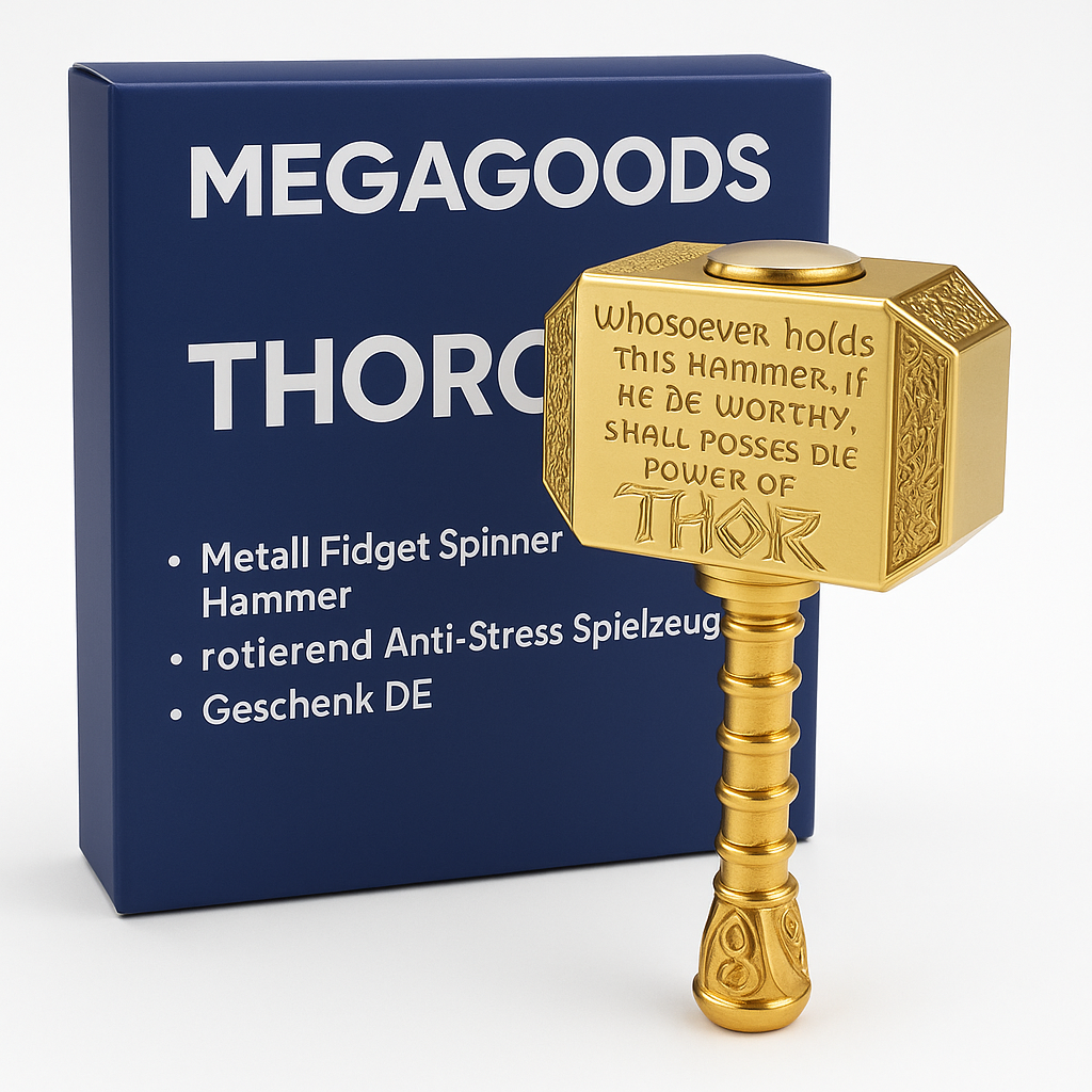 Metall Fidget Spinner Hammer rotierend Anti-Stress Spielzeug Geschenk DE.
