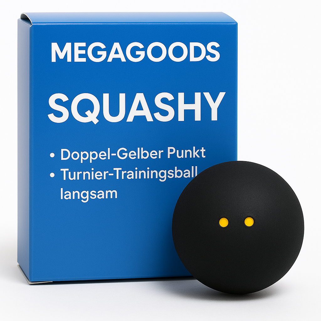 Squashball Doppel-Gelber Punkt Turnier Trainingsball langsam 2 Stück DE.