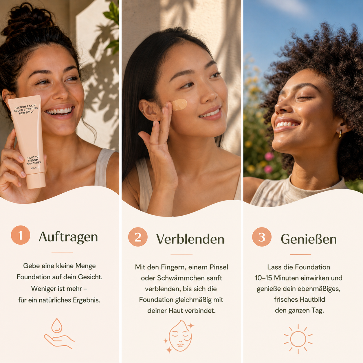 LUXARA™ Farbwechsel Changing Foundation Make Up Selbstanpassend Anti Aging Glow