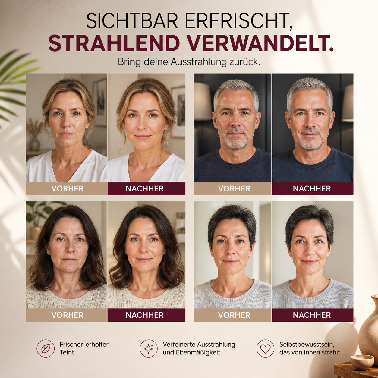 LUXARA™ Farbwechsel Changing Foundation Make Up Selbstanpassend Anti Aging Glow