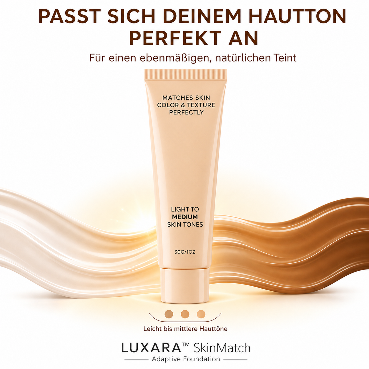 LUXARA™ Farbwechsel Changing Foundation Make Up Selbstanpassend Anti Aging Glow