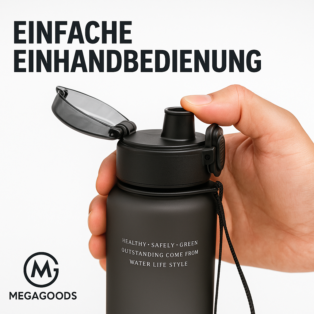 Sport-Trinkflasche 400 ml BPA-frei auslaufsicher Outdoor DE.